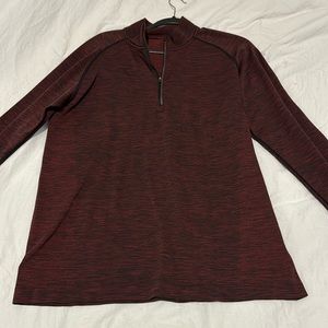 lululemon mens red quarter zip pullover